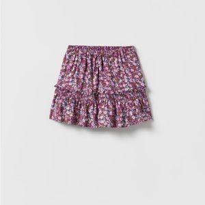 Zara Floral Gathered Skirt